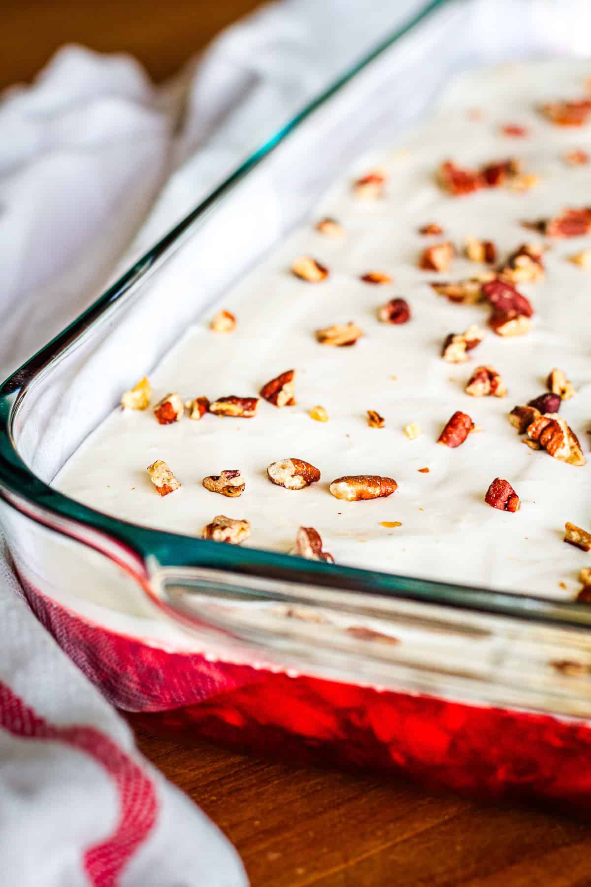 Layered Cranberry Salad W Cream Cheese Topping Unsophisticook