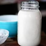 sourdough starter in a glass mason jar
