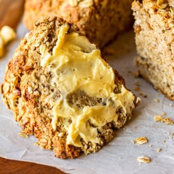 homemade butter from heavy cream on irish soda bread