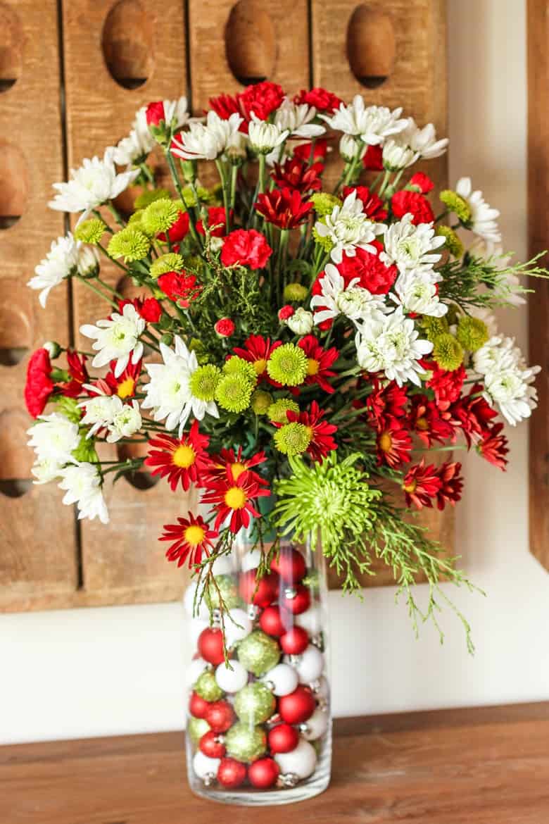 easy christmas floral arrangements