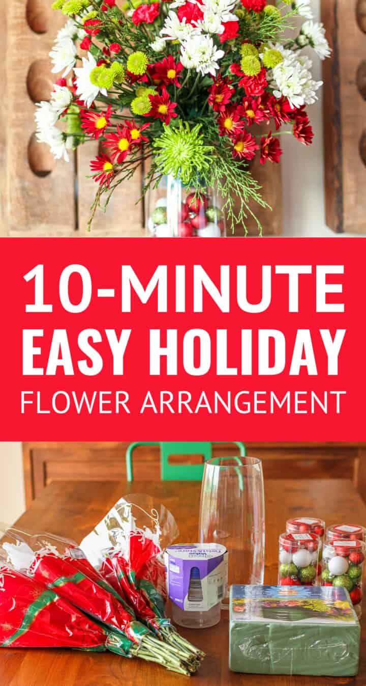 holiday flowers arrangement diy