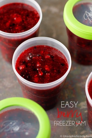 Easy Raspberry Blackberry Freezer Jam Recipe