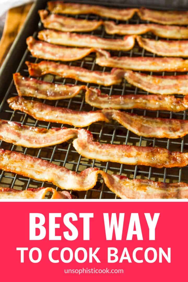 best way to cook bacon on a baking sheet lined with a cooling rack