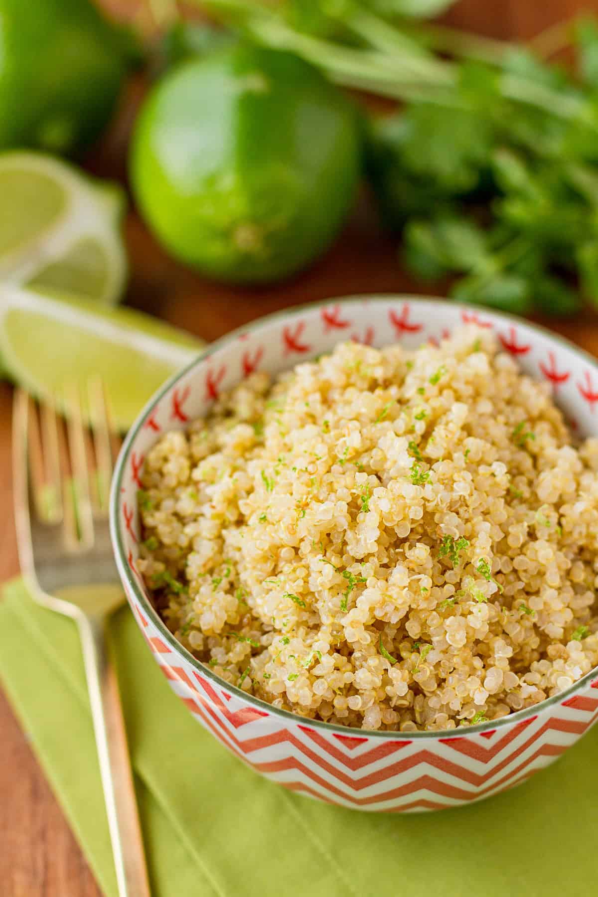 Coconut Quinoa w/ Lime Zest (3-Ingredient Side Dish!)