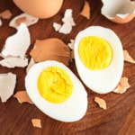 perfectly cooked hard-boiled eggs made in the Instant Pot