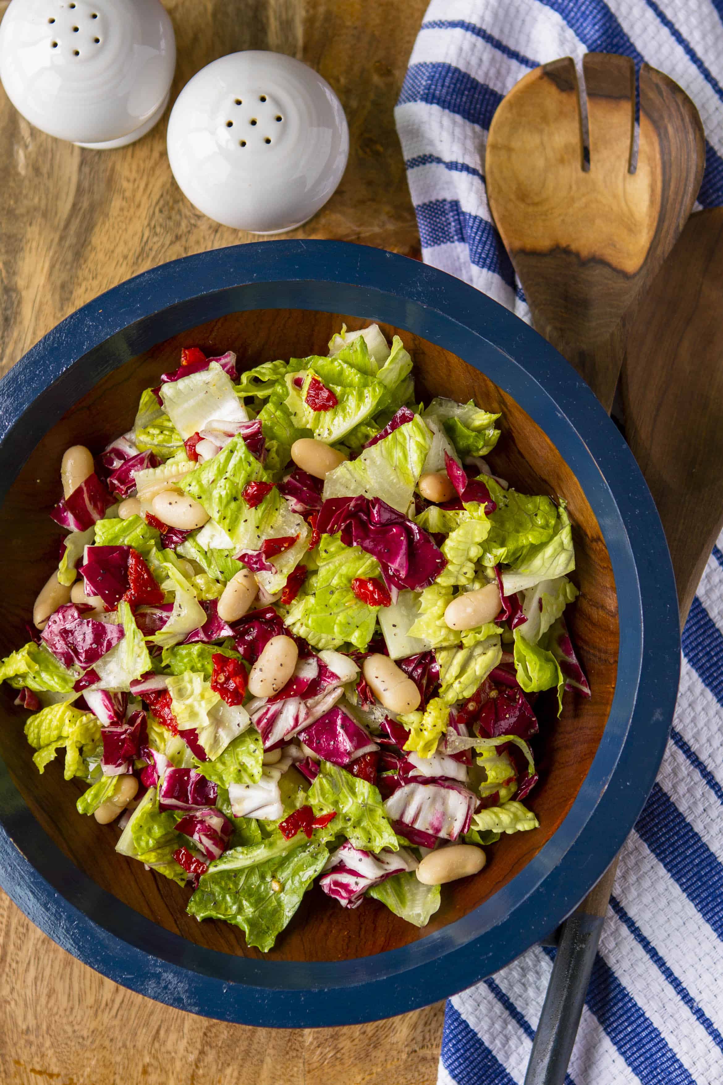 Italian Chopped Salad With White Beans Sun Dried Tomatoes Unsophisticook