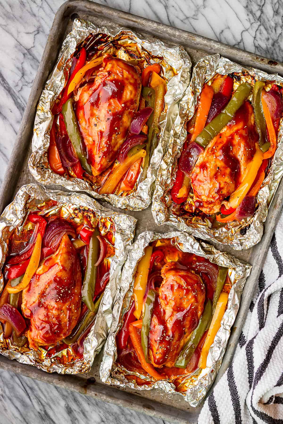 BBQ Chicken Foil Packets • Salt & Lavender