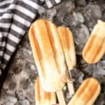 root beer popsicles recipe made with A&W root beer and vanilla ice cream