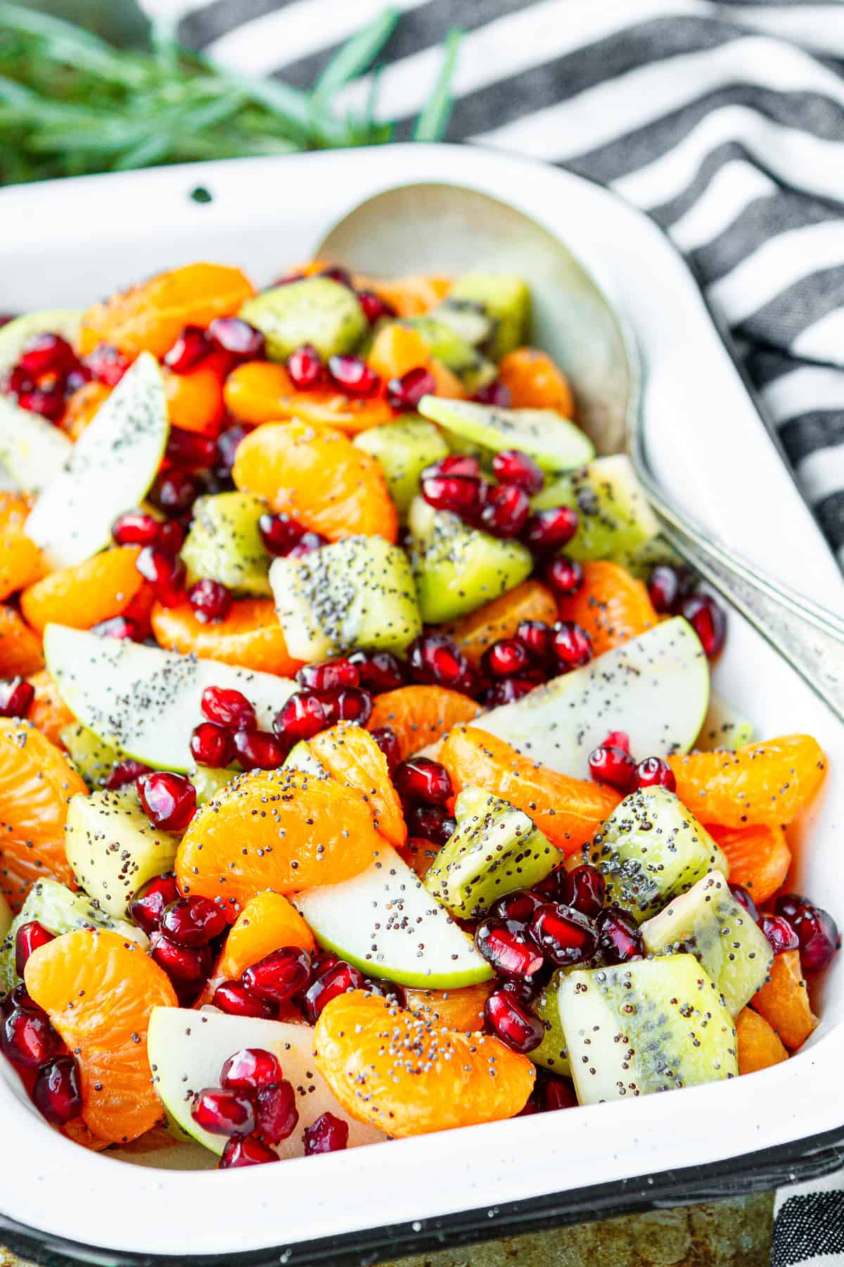 Winter Fruit Salad with Honey Lemon Poppy Seed