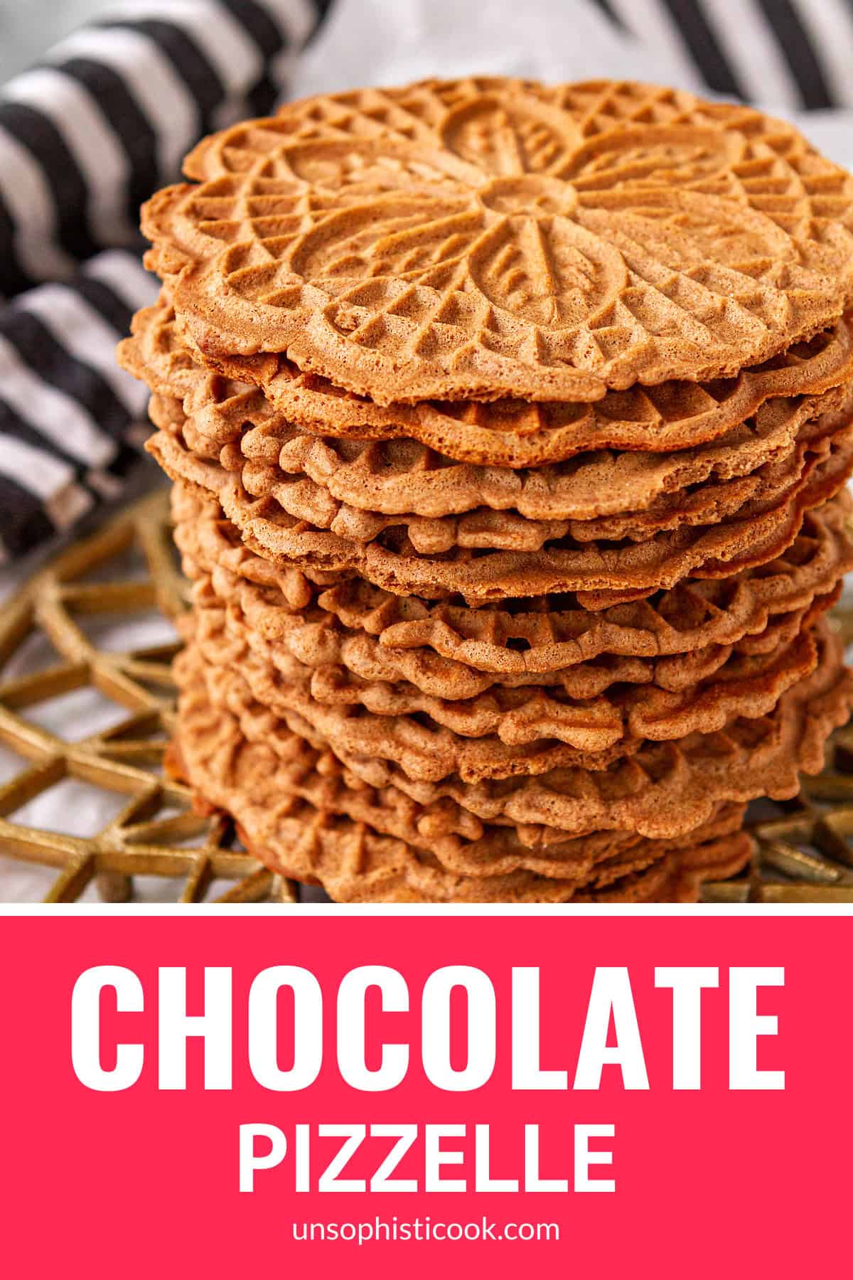 Crispy Chocolate Pizzelle Recipe