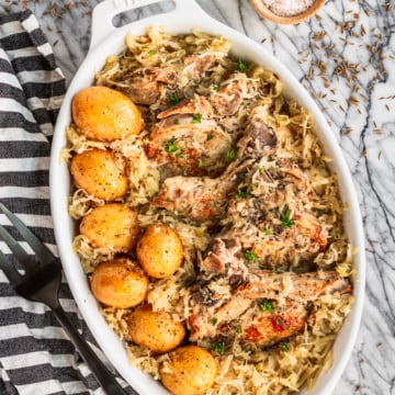 pork and sauerkraut recipe with baby yellow potatoes recipe