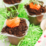 easter dirt cups recipe made with just 4 ingredients