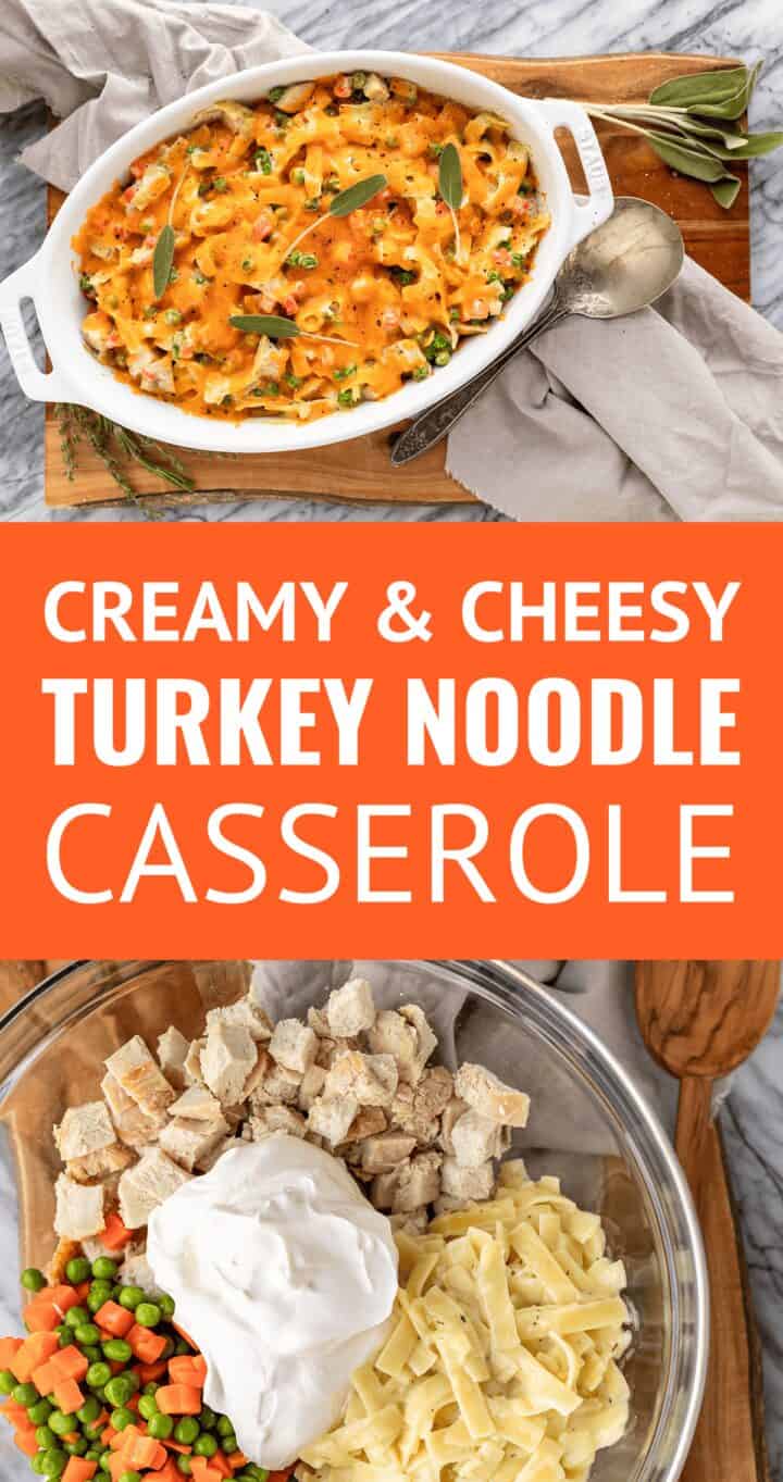 turkey noodle casserole pinterest graphic
