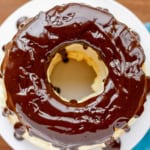 easy boston cream pie on a platter