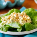 egg salad with celery garnished with paprika