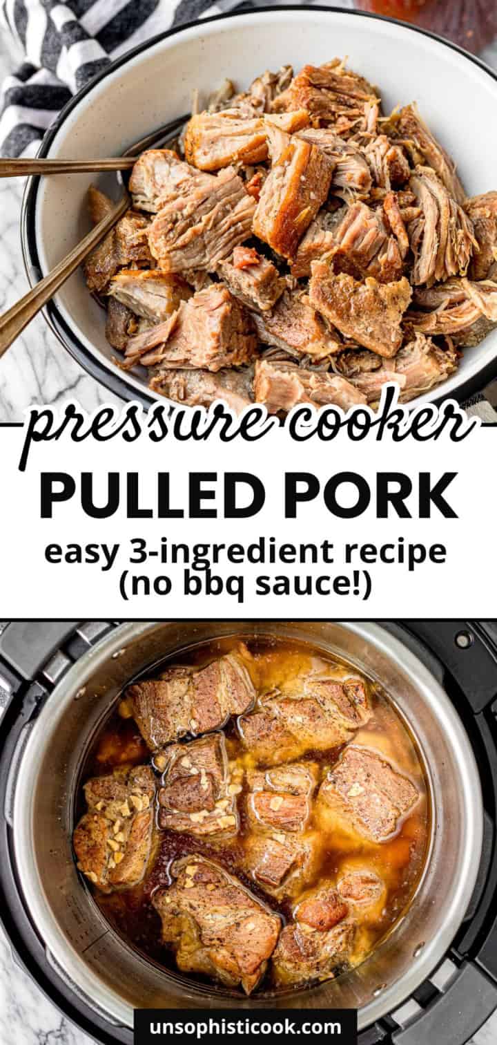 pressure cooker pulled pork pinterest collage