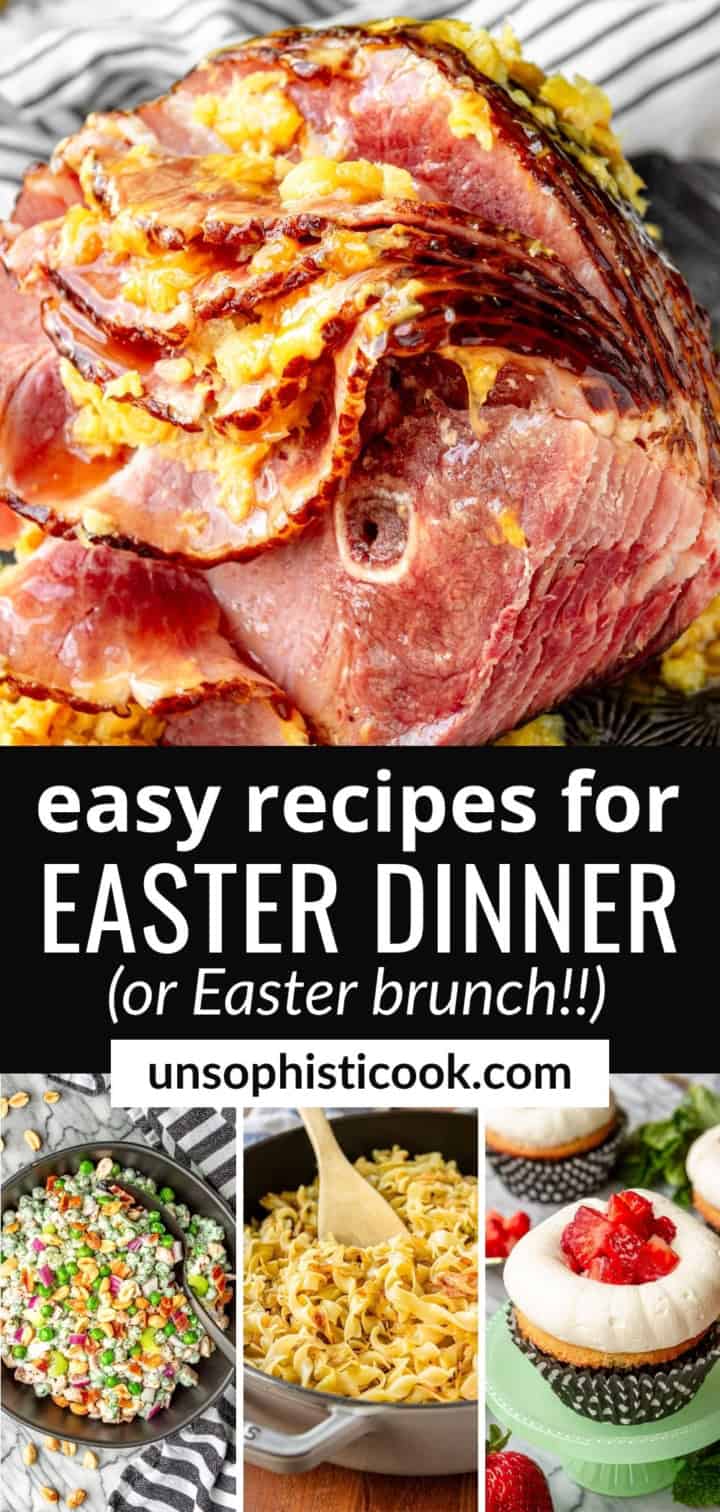 easy recipes for easter dinner pinterest collage