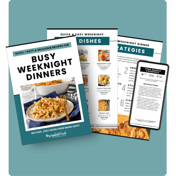 free busy weeknight dinners ebook graphic